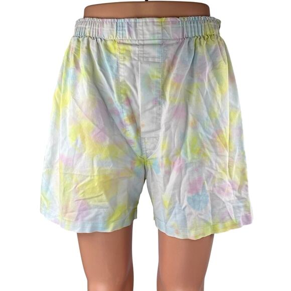 Brooks Brothers Multicolor Tie Dye High Rise Elastic Waist Mini Shorts Size 32 - Picture 1 of 4
